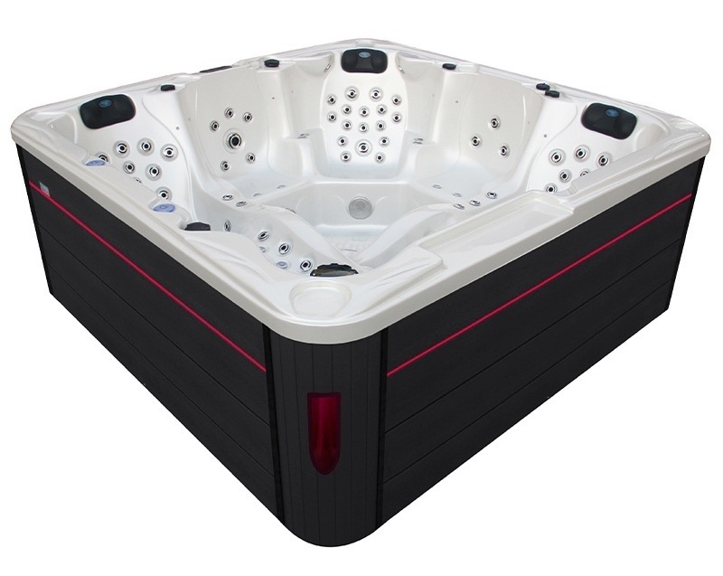 Jacuzzi ogrodowe HYDROSAN SPA702 z hydromasażem, 5-osobowe, biała perła z obudową w kolorze antracyt